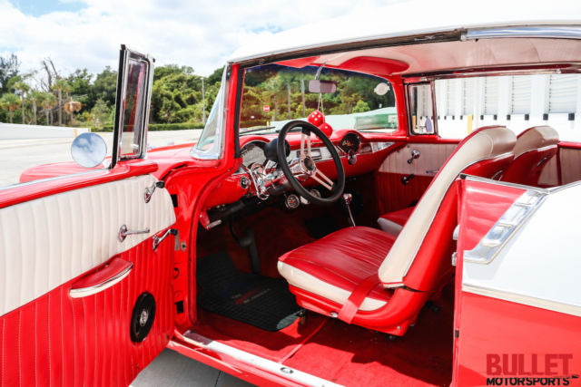 1956 Chevrolet Belair Custom Red White Matching Interior