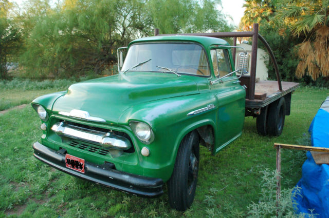 1956 Chevy 1 1/2 ton dually Stake and Platform Navy truck 4400 series for sale in Phoenix ...