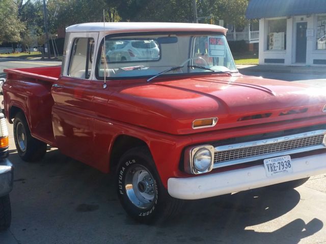 1963 Chevy C10 Pickup Truck 350 Motor 2 Tone In Red Body With White Top For Sale Photos Technical Specifications Description