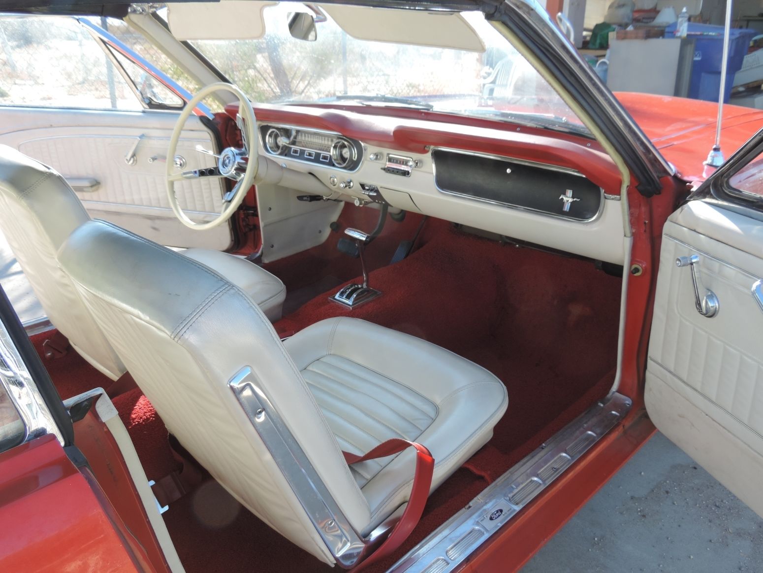 1965 Ford Mustang Convertible Red With White Interior 51k