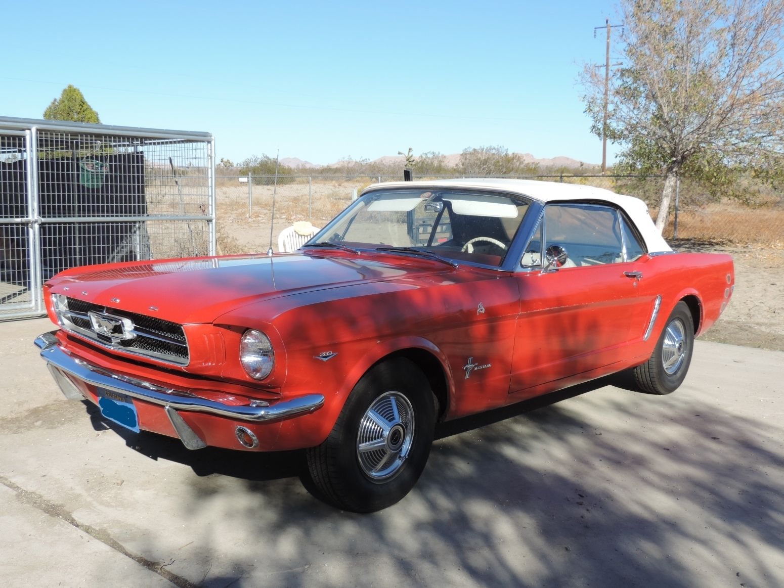 1965 Ford Mustang Convertible Red With White Interior 51k