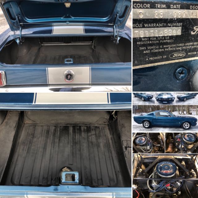 1965 Ford Mustang Fastback 2 2 289 V 8 With Pony Interior