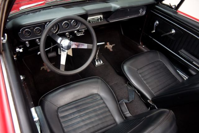 1965 Ford Mustang Gt Convertible Red Exterior Black Interior