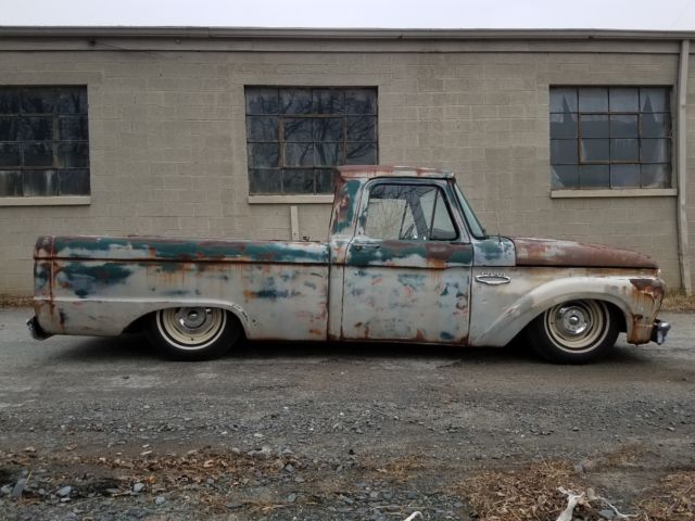 1966 Ford F-100 BAGGED Lowered Shop Truck Rat Rod for sale: photos