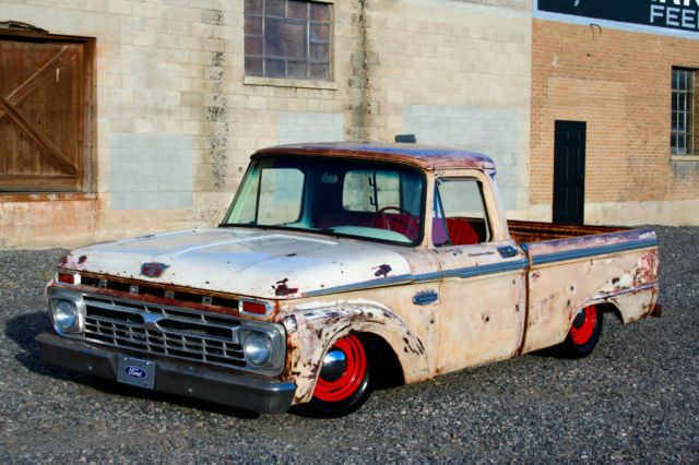 1966 FORD F-100 F100 CUSTOM HOT STREET ROD PATINA LOWERED SLAMMED 3100