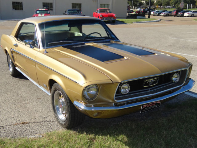 1968 Mustang 390 Gt Rare Option Combo Gold Nugget