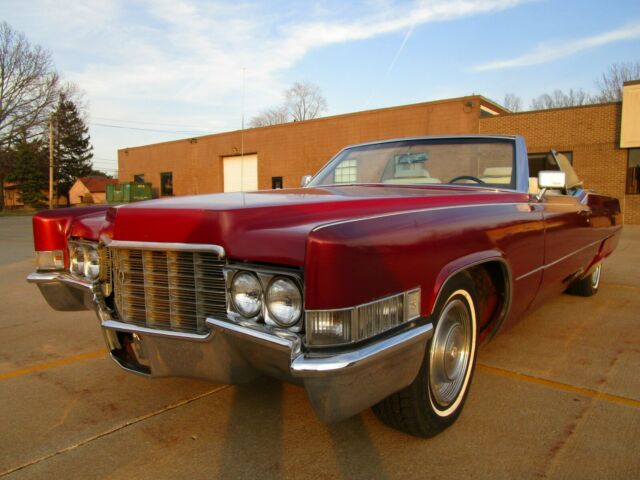 1969 Cadillac Coupe Deville Convertible White Leather