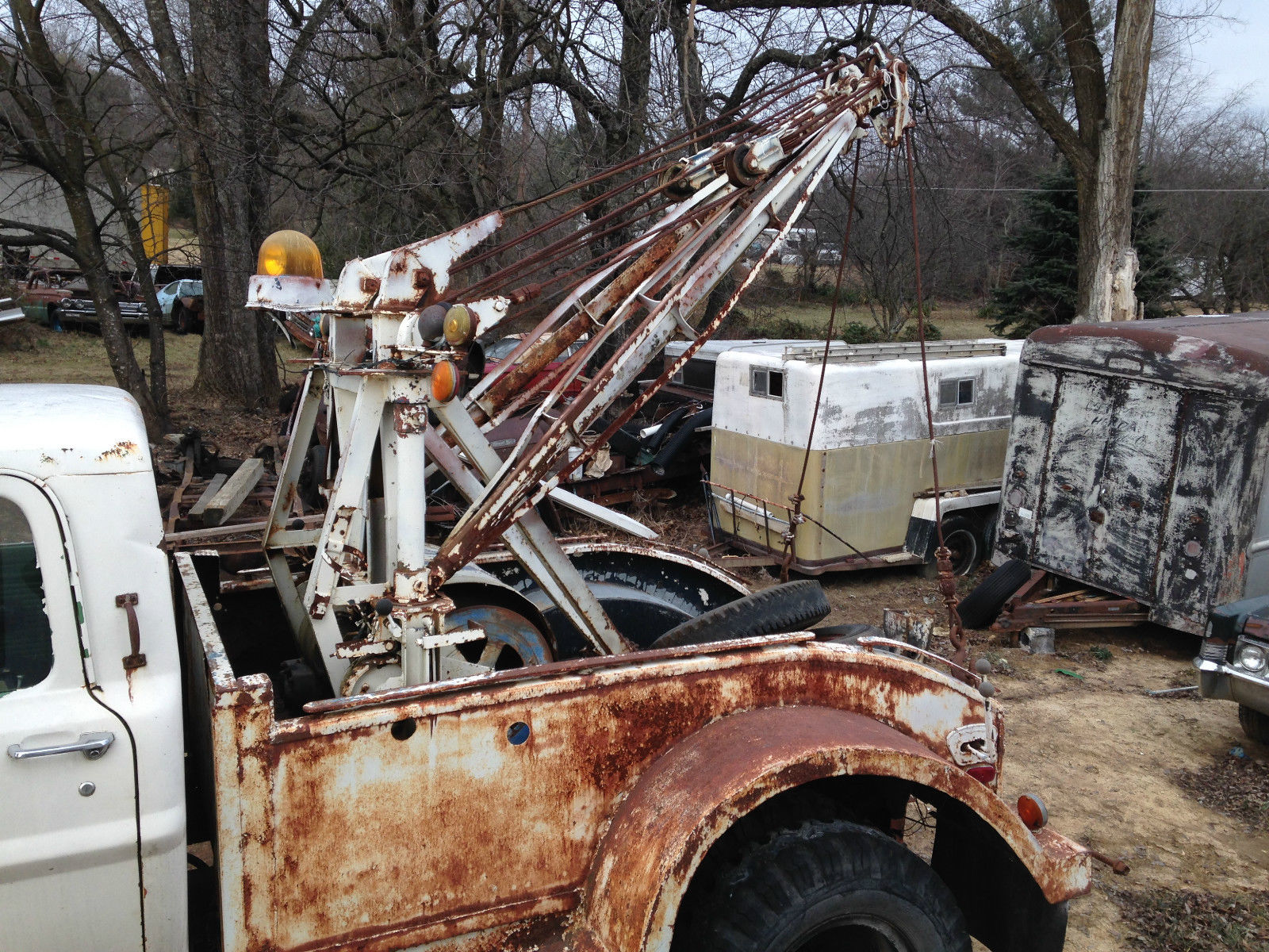 1972 FORD F700 TOW TRUCK VINTAGE HOLMES 525 WRECKER USE A F350 FRAME NO