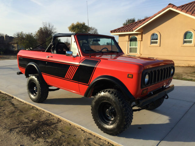 1974 IH Scout II, Flame Red, Resto, 4x4, Automatic, Lifted for sale in