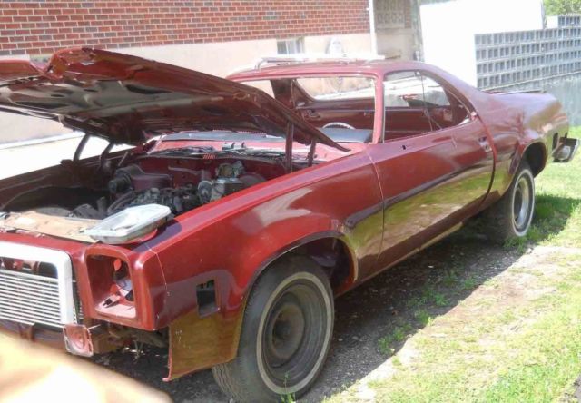 1976 El Camino Project No Reserve Easy To Finish Has A 1974 75 Front End For Sale Photos Technical Specifications Description