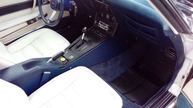 1977 Corvette White Blue White Interior For Sale Photos