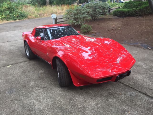 1979 Corvette Coupe Custom Torch Red Finish And Black