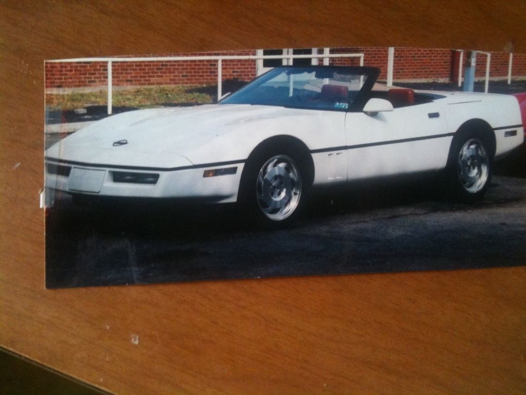 1988 Corvette Convertible White With Red Interior For Sale