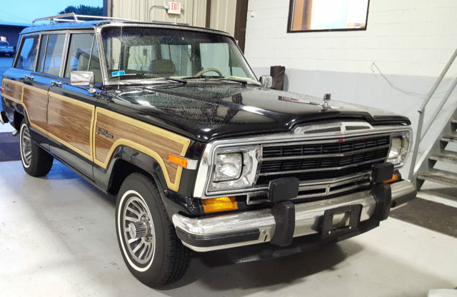 1989 Jeep Grand Wagoneer 50k Miles Black With Sand Interior