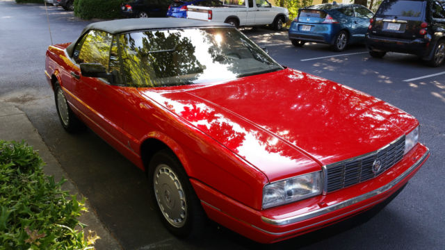 1990 Cadillac Allante Beautiful Vehicle Red With White