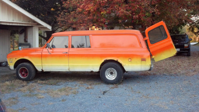 68 Chevy Panel Truck Very Rare 3 Door Half Panel Suburban