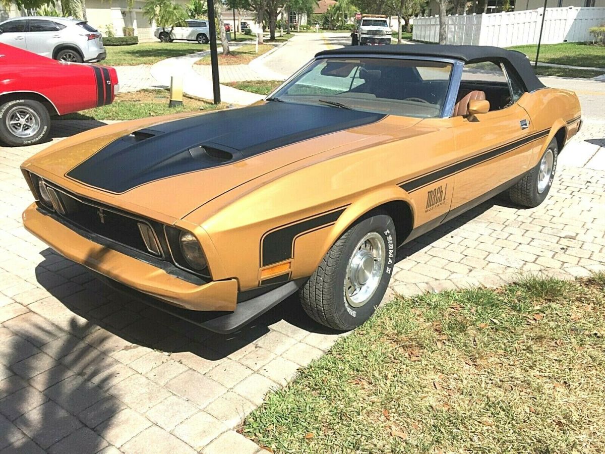Beautiful 1973 Ford Mustang Convertible Mach 1 Package Ac Car 351