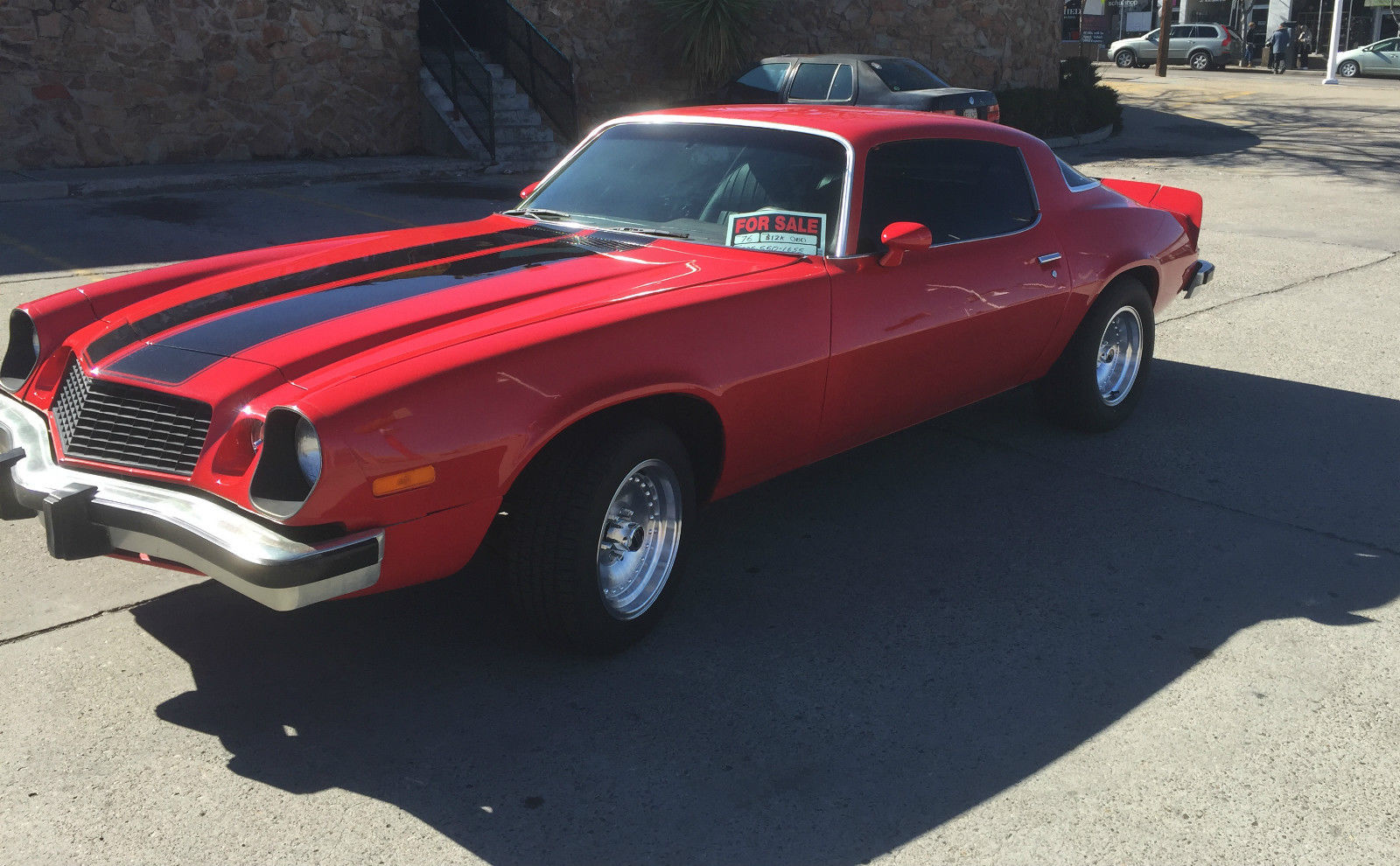 Red With Black Rally Stripes 76 Camaro Sport Coupe 350 V8 Great Condition For Sale In Albuquerque New Mexico United States For Sale Photos Technical Specifications Description