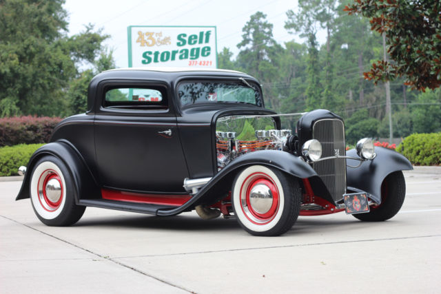 1932 Black Satin Ford - Old School Look Coupe