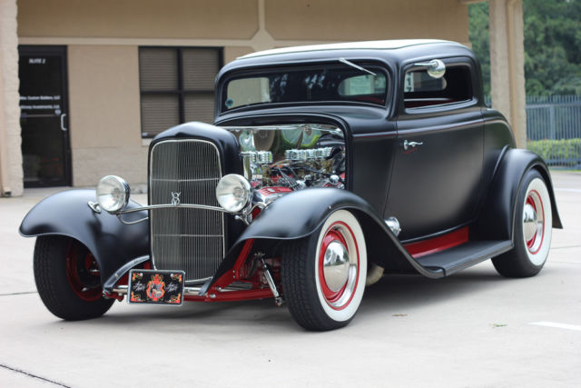 1932 Black Satin Ford - Old School Look Coupe