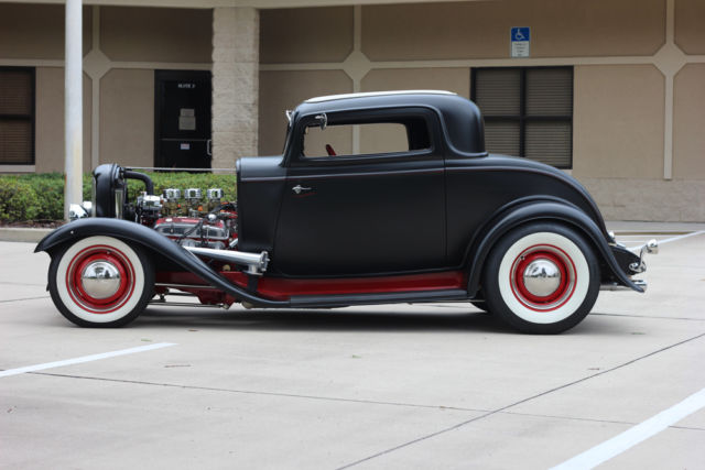 1932 Black Satin Ford - Old School Look Coupe