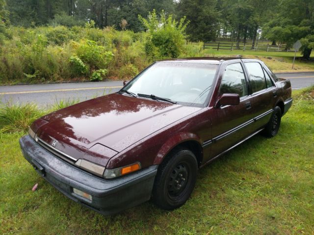 1989 Maroon Honda Accord DX