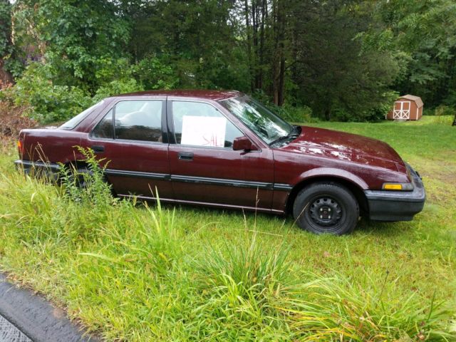 1989 Maroon Honda Accord DX