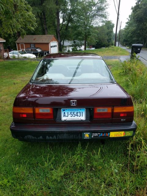 1989 Maroon Honda Accord DX