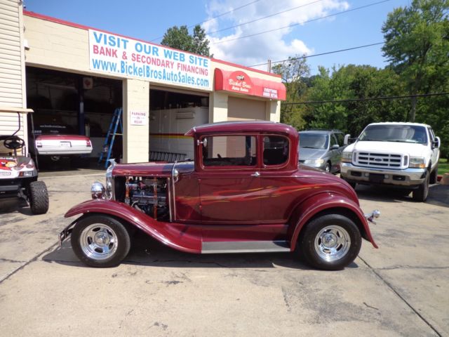 1930 Burgundy Ford Model A Coupe