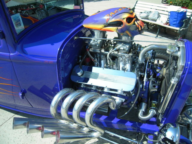 1932 PURPLE W/ FLAMES Ford 2 DR.SEDAN ALL STEEL
