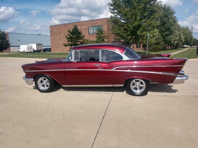 1957 burgandy Chevrolet Bel Air/150/210 Coupe