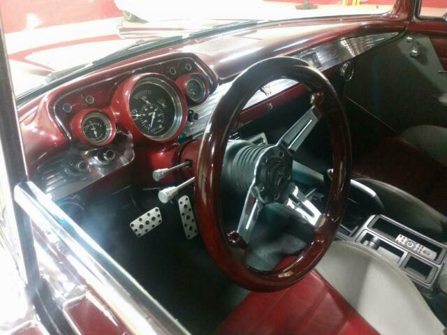 1957 burgandy Chevrolet Bel Air/150/210 Coupe