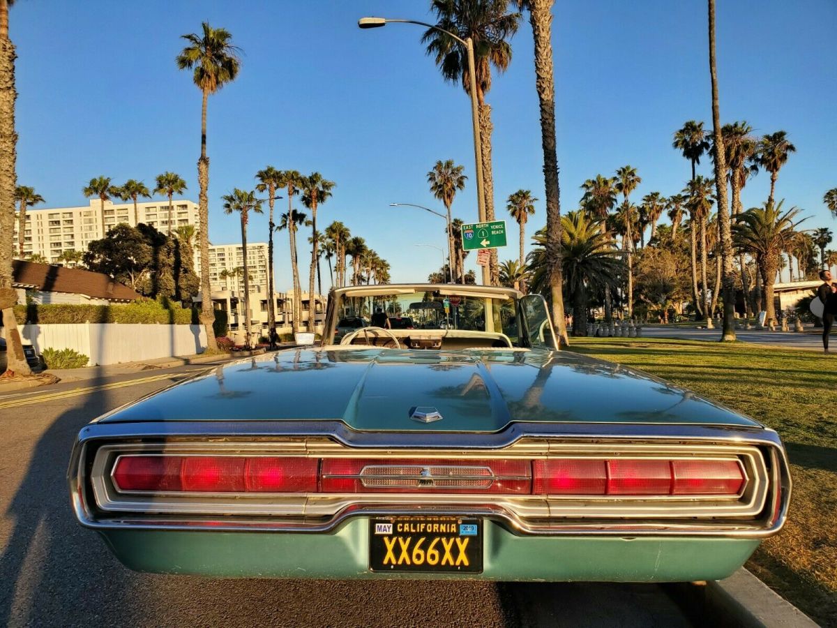 1966 Teal Ford Thunderbird Convertible