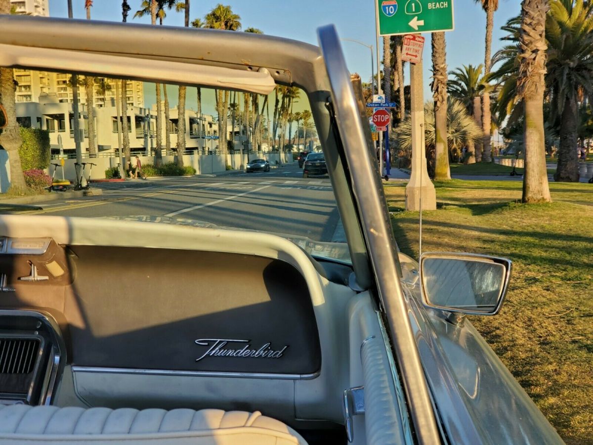 1966 Teal Ford Thunderbird Convertible