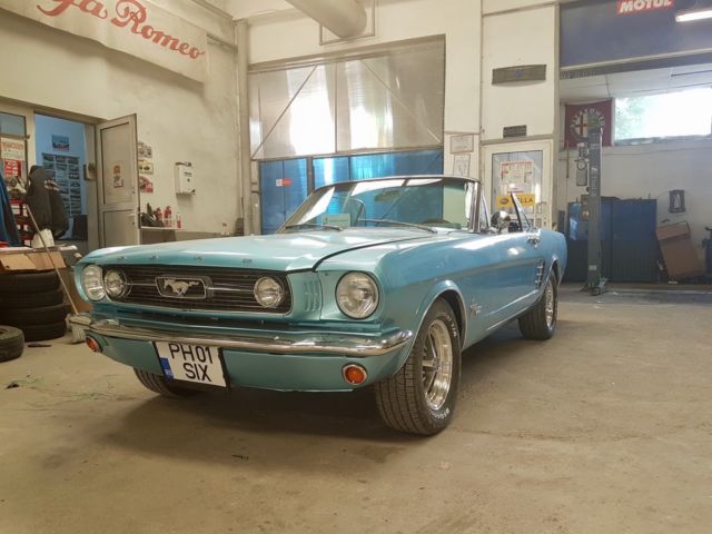 1966 Blue Ford Mustang Convertible