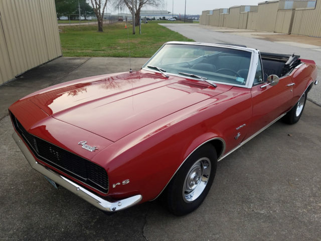 1967 Red Chevrolet Camaro Convertible