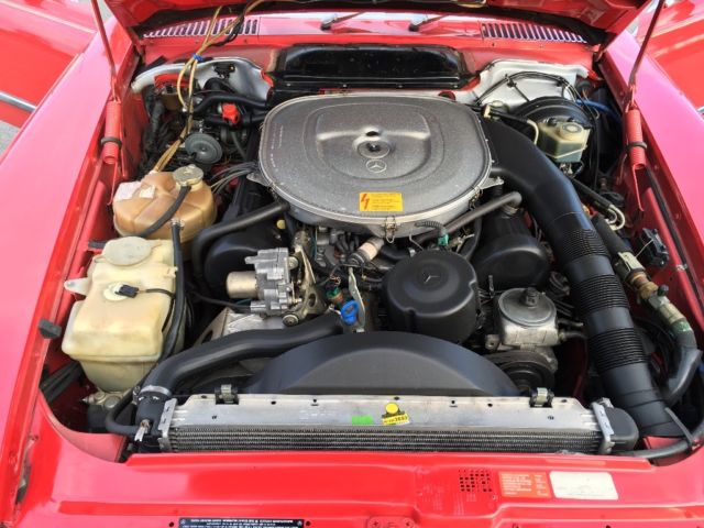 1988 Red Mercedes-Benz SL-Class Convertible