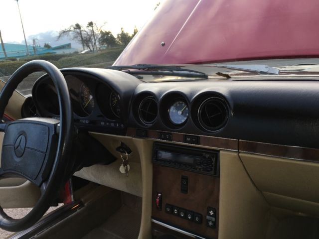 1988 Red Mercedes-Benz SL-Class Convertible