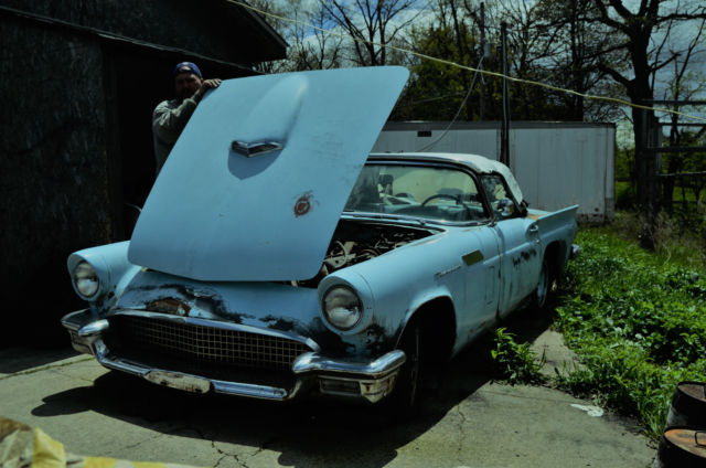 1957 Gold Ford Thunderbird Convertible