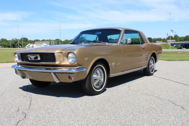1966 Gold Ford Mustang Coupe