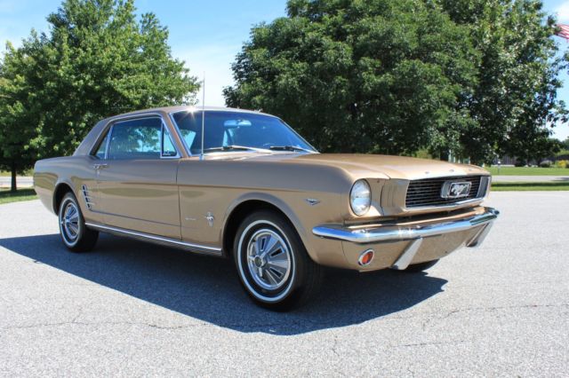 1966 Gold Ford Mustang Coupe
