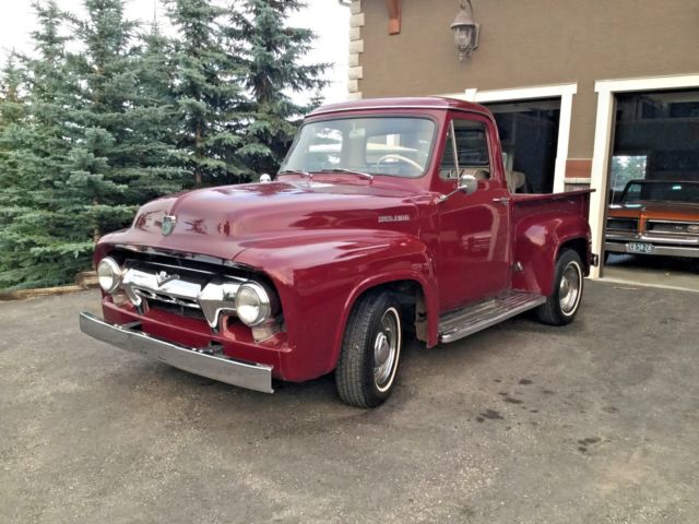 1954 Burgundy Ford F-100 Standard Cab Pickup