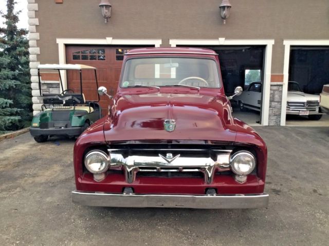 1954 Burgundy Ford F-100 Standard Cab Pickup
