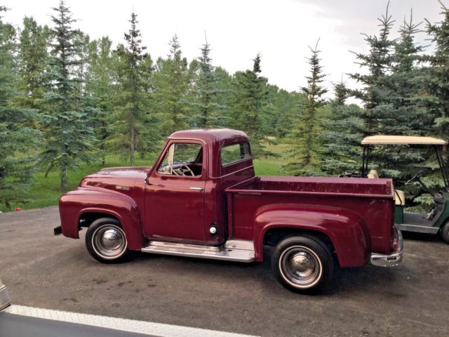 1954 Burgundy Ford F-100 Standard Cab Pickup