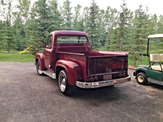 1954 Burgundy Ford F-100 Standard Cab Pickup