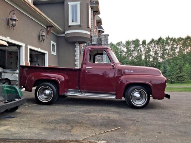 1954 Burgundy Ford F-100 Standard Cab Pickup