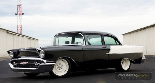 1957 Black Chevrolet Bel Air/150/210 Coupe