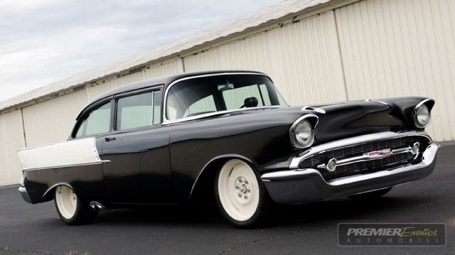 1957 Black Chevrolet Bel Air/150/210 Coupe