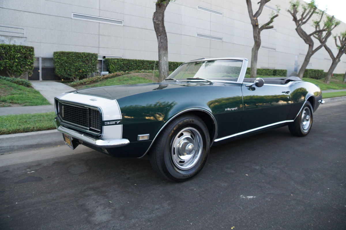 1968 Green Chevrolet Camaro RS 327 V8 Convertible --