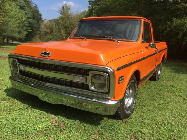 1972 Orange Chevrolet C-10 Standard Cab Pickup